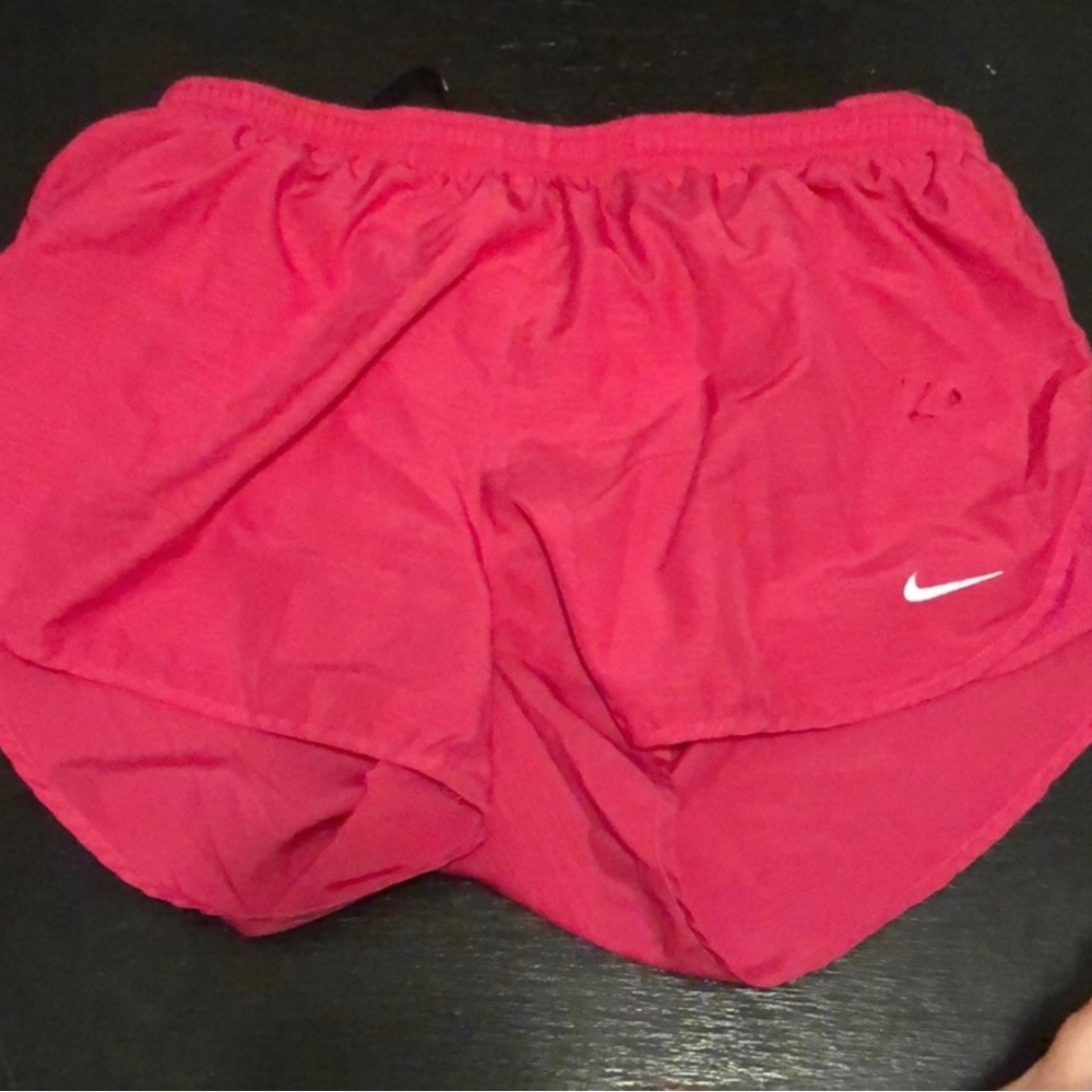 pink nike dri fit shorts size large